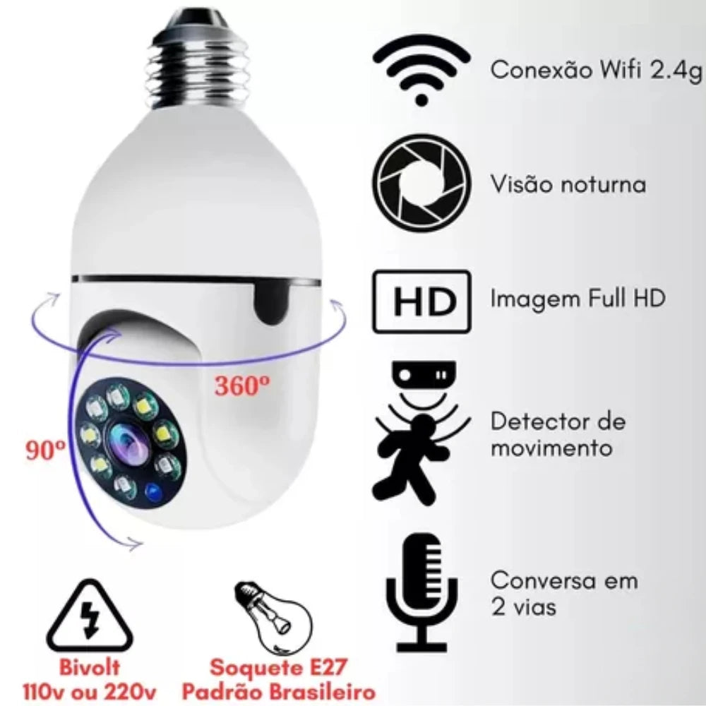 LightGuard SmartCam – Wi-Fi Bulb Camera with Night Vision
