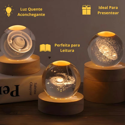 3D Crystal Ball Lamp – Planet Earth, Lunar, Galaxy & Solar Display Light