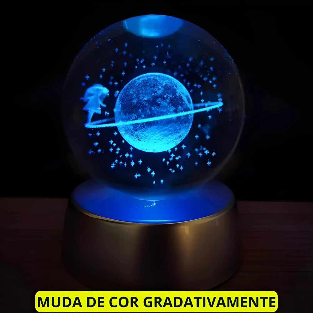 3D Crystal Ball Lamp – Planet Earth, Lunar, Galaxy & Solar Display Light