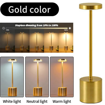 Simple Touch Sensor LED Table Lamp – Rechargeable & Elegant