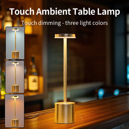 Simple Touch Sensor LED Table Lamp – Rechargeable & Elegant