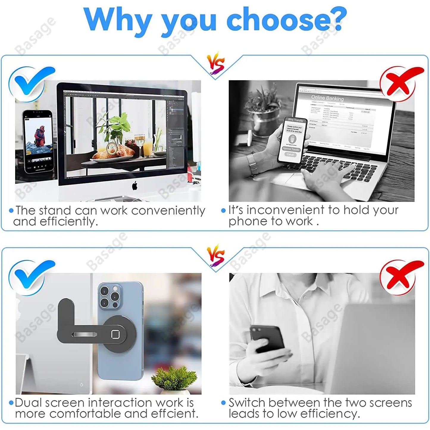 SideSnap Pro – Soporte magnético plegable para portátil y teléfono