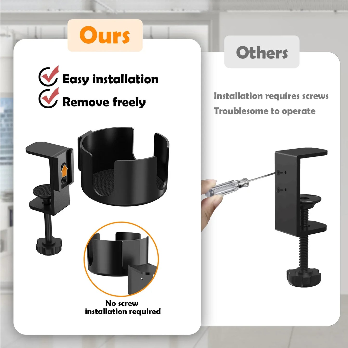 GripSip Elite – Universal Drink Holder for Desk