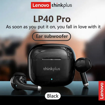 Lenovo LP40 Pro True Wireless Earbuds | Gaming & Music Bluetooth Headphones with Mic