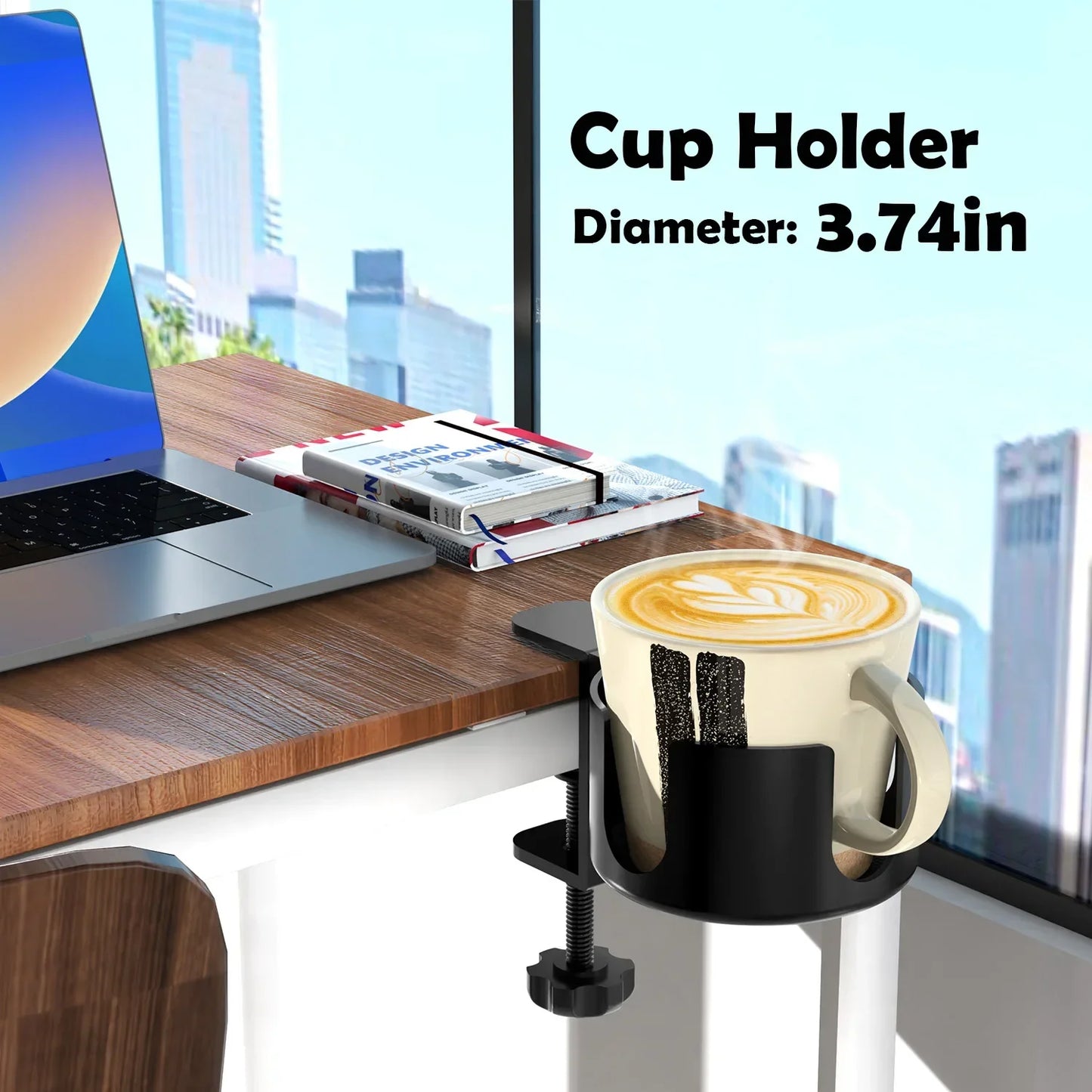 GripSip Elite – Universal Drink Holder for Desk