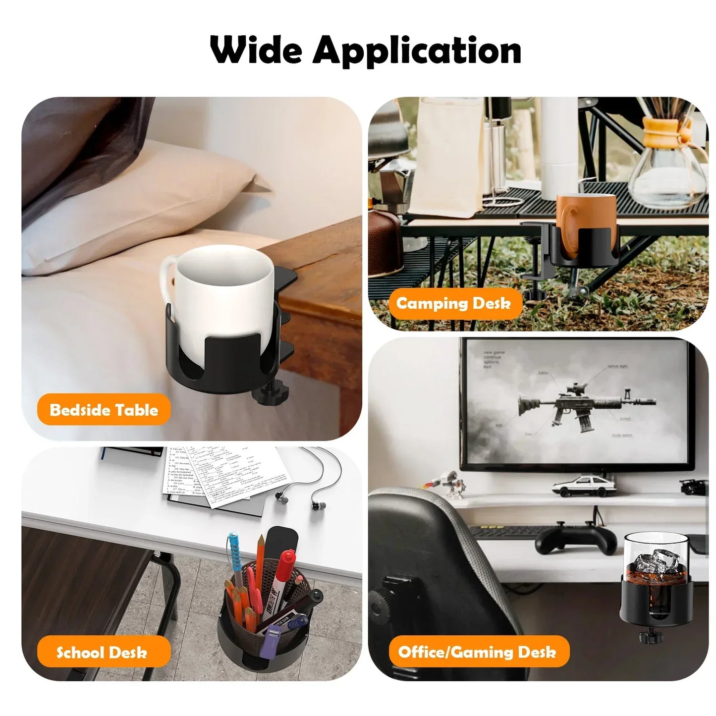 GripSip Elite – Universal Drink Holder for Desk