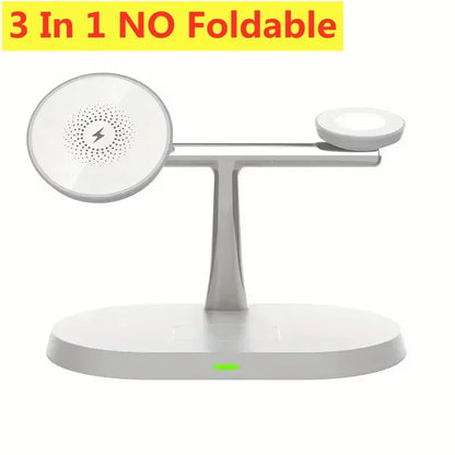 Base de carga magnética 3 en 1 PowerHub: estación inalámbrica rápida de 30 W