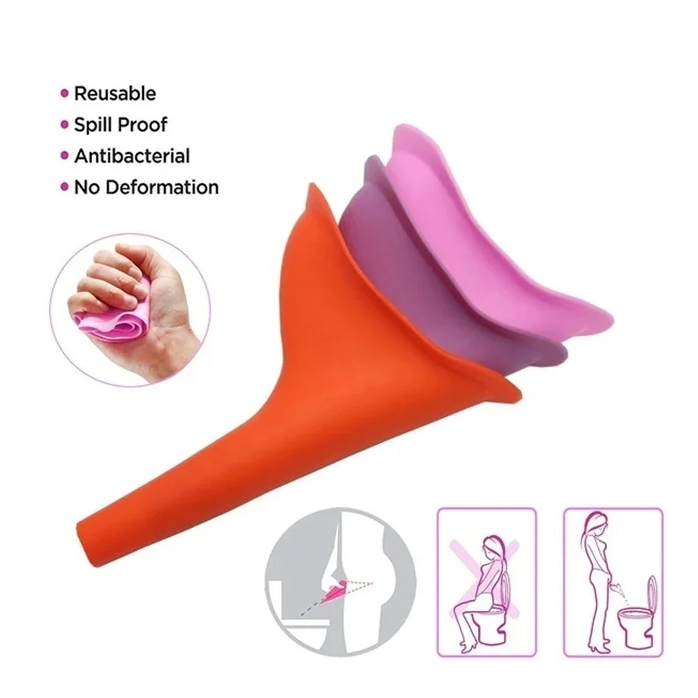 SheGo Portable Pee Funnel – Female Travel Urinal for Camping & Emergencies