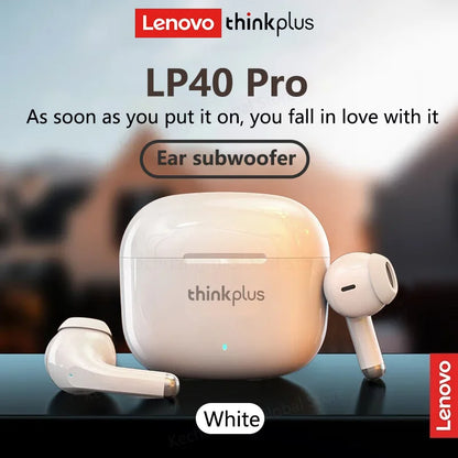 Lenovo LP40 Pro True Wireless Earbuds | Gaming & Music Bluetooth Headphones with Mic