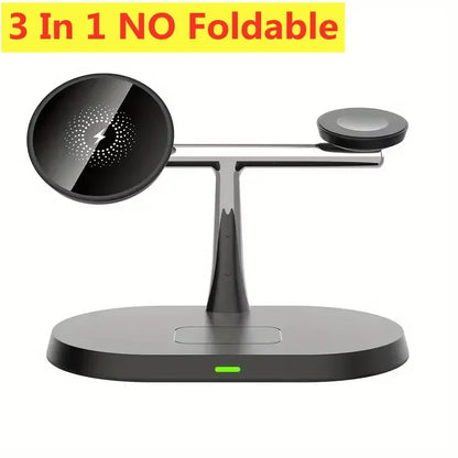 Base de carga magnética 3 en 1 PowerHub: estación inalámbrica rápida de 30 W