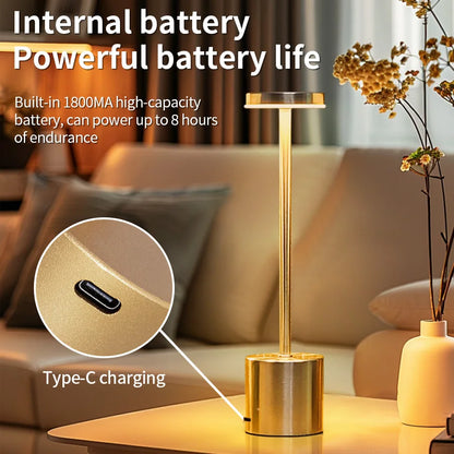 Simple Touch Sensor LED Table Lamp – Rechargeable & Elegant