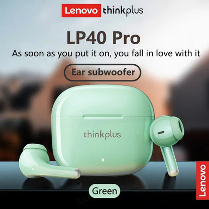 Lenovo LP40 Pro True Wireless Earbuds | Gaming & Music Bluetooth Headphones with Mic