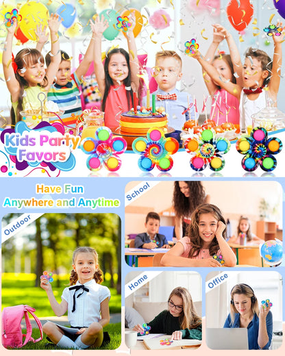 Spinner sensorial teñido anudado: juguete para aliviar el estrés y la ansiedad para niños 