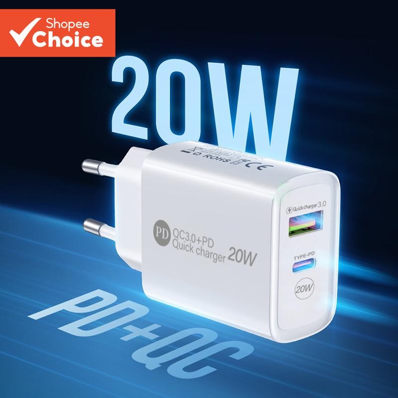 Adaptador de pared VoltRush USB-C de 20 W