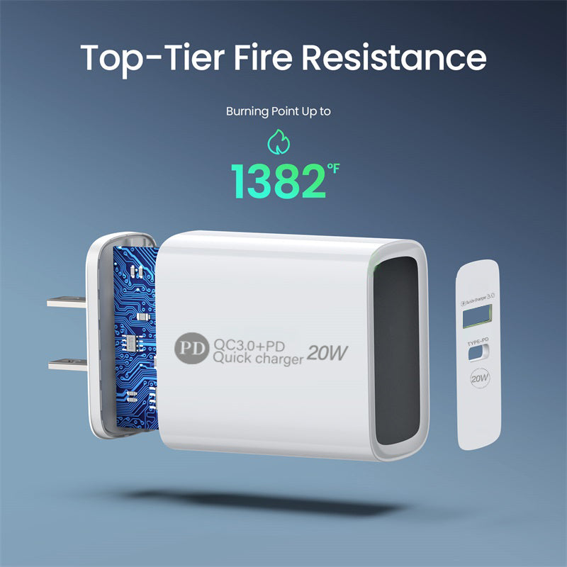 Adaptador de pared VoltRush USB-C de 20 W