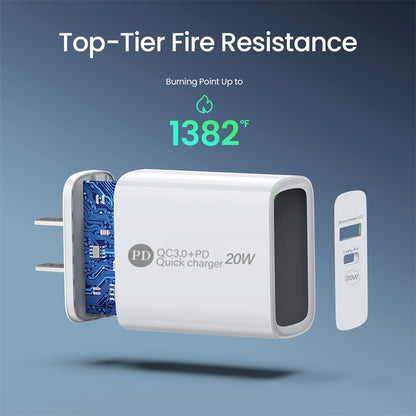 Adaptador de pared VoltRush USB-C de 20 W