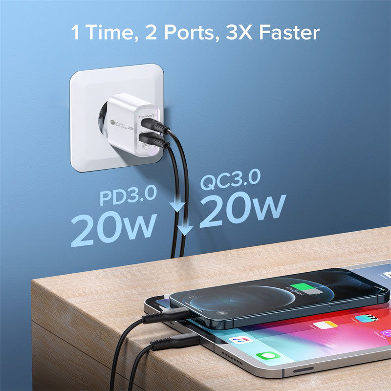 Adaptador de pared VoltRush USB-C de 20 W